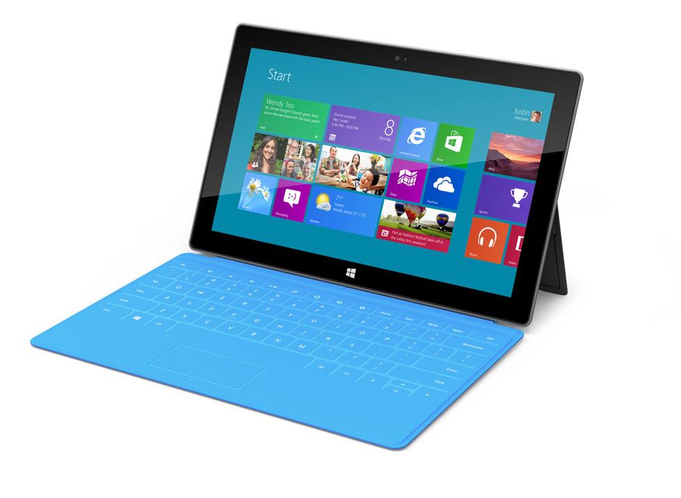 Slik ser Microsofts eget Surface-nettbrett ut. Nettbrettet ble presentert av Microsoft i juni i år.Foto: Microsoft