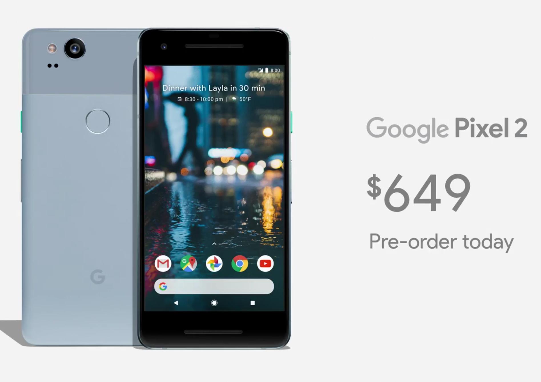 Pixel 2 starter 649 dollar i USA, eller omtrent 5200 kroner.