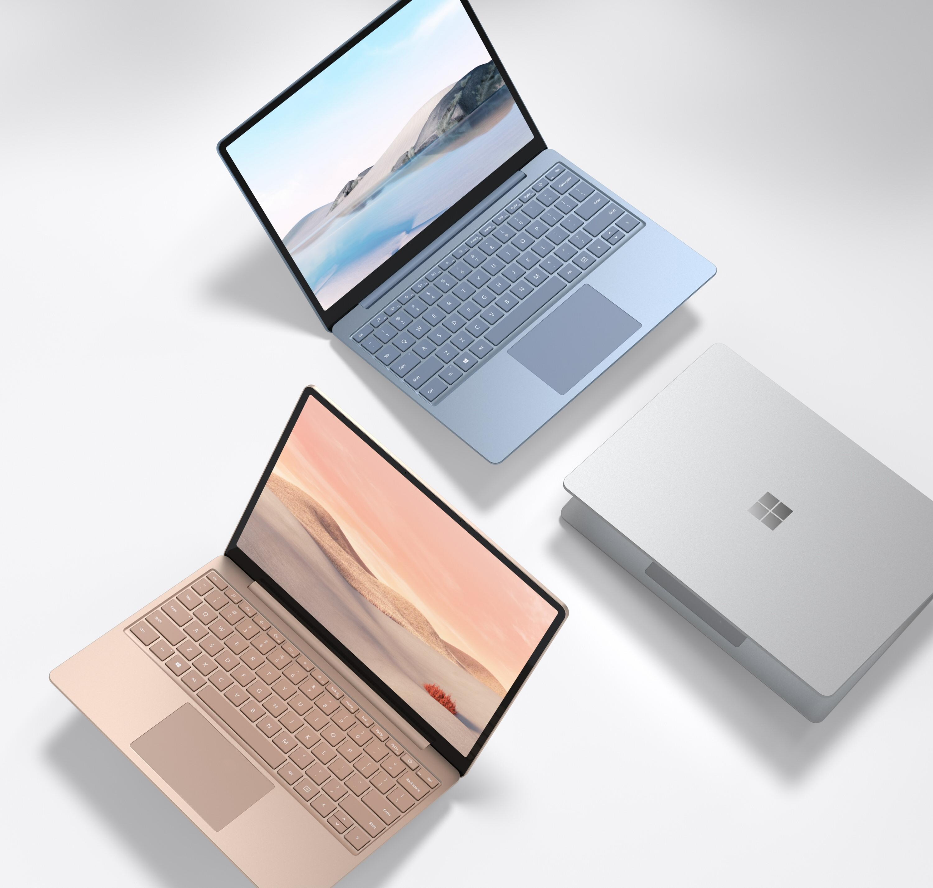 Laptop Go kommer i tre forskjellige farger.
