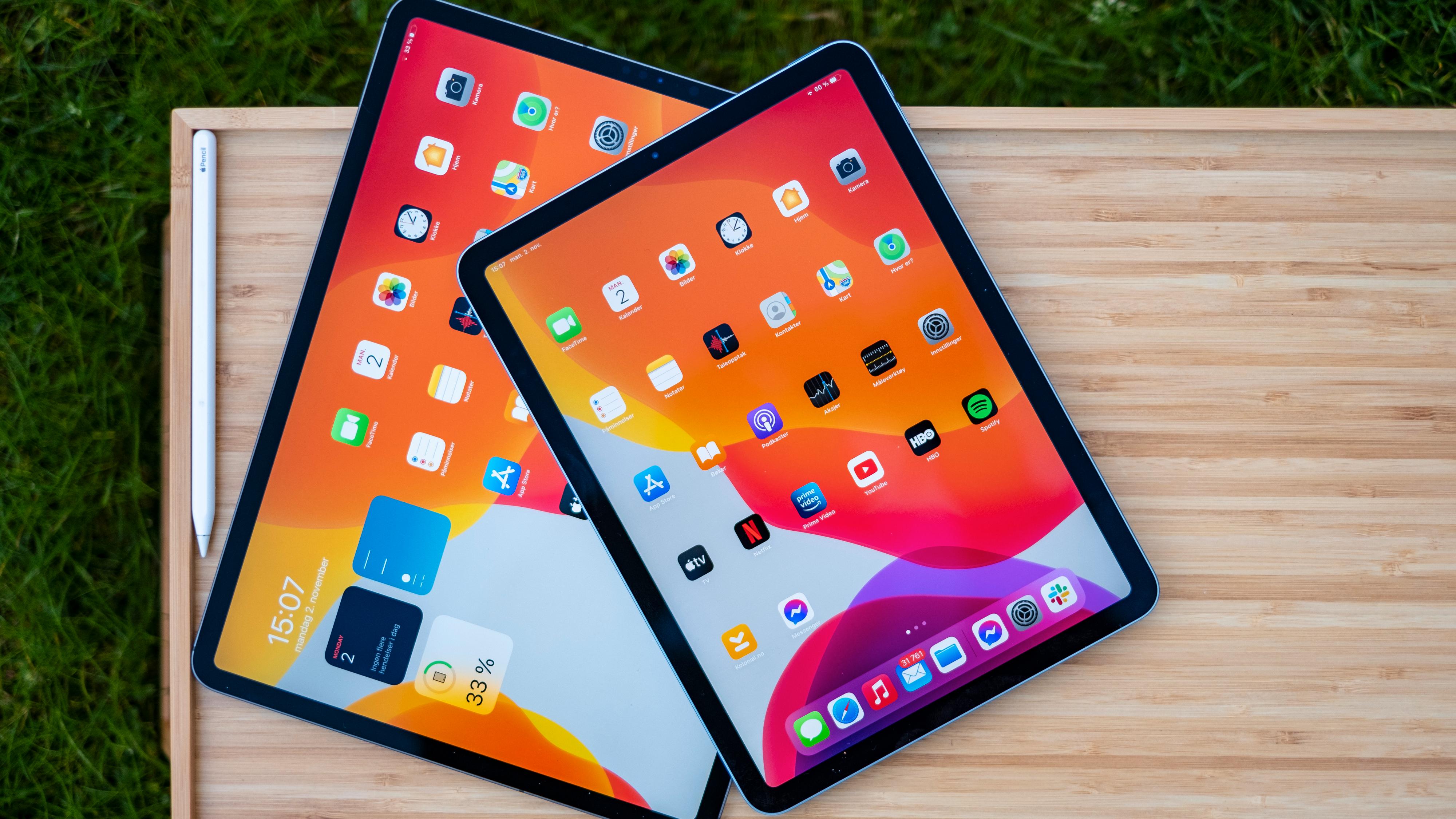 iPad Air deler design og mange egenskaper med iPad Pro, men vi savner den raske og gode iPad Pro-skjermen som er fin til mange timers sammenhengende bruk.