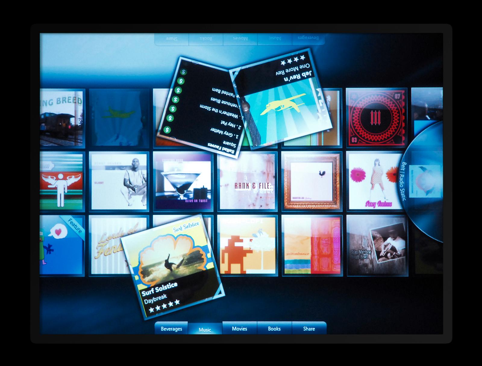 Organisering av musikk på Microsoft Surface 
Klikk for større bilde