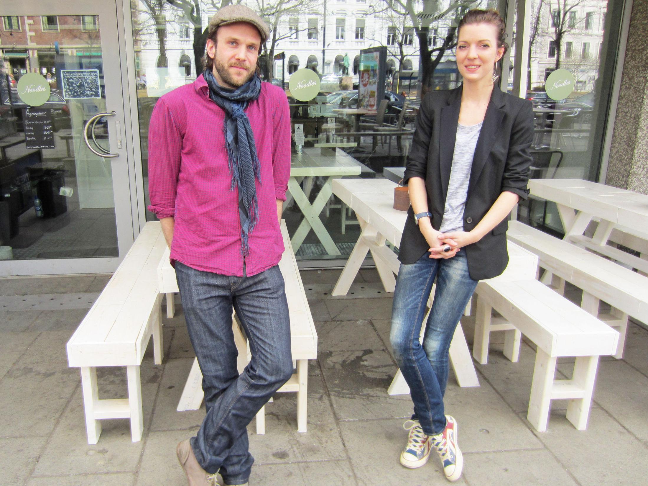 TRENDSETTERE: Gründerne Knut Lake og Maria Putak bak Noodles på Solli håper på å være med og starte en ny nudeltrend i Oslo. Foto: Natalie Ngo