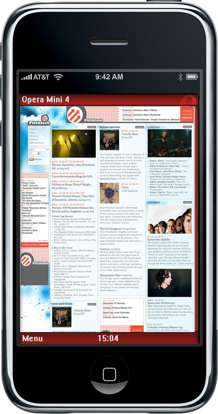 Opera har laget en intern utgave av Opera Mini til Iphone.