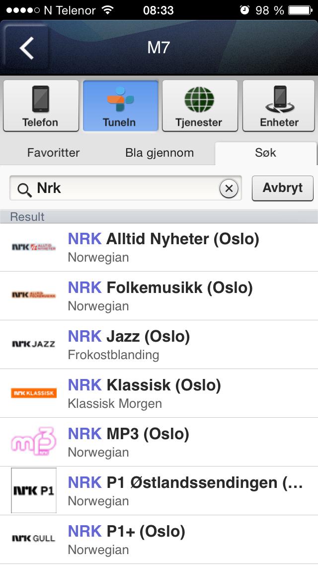 Det skal mye til å ikke finne en radiokanal som passer deg via appen. .Foto: Ole Henrik Johansen / Hardware.no