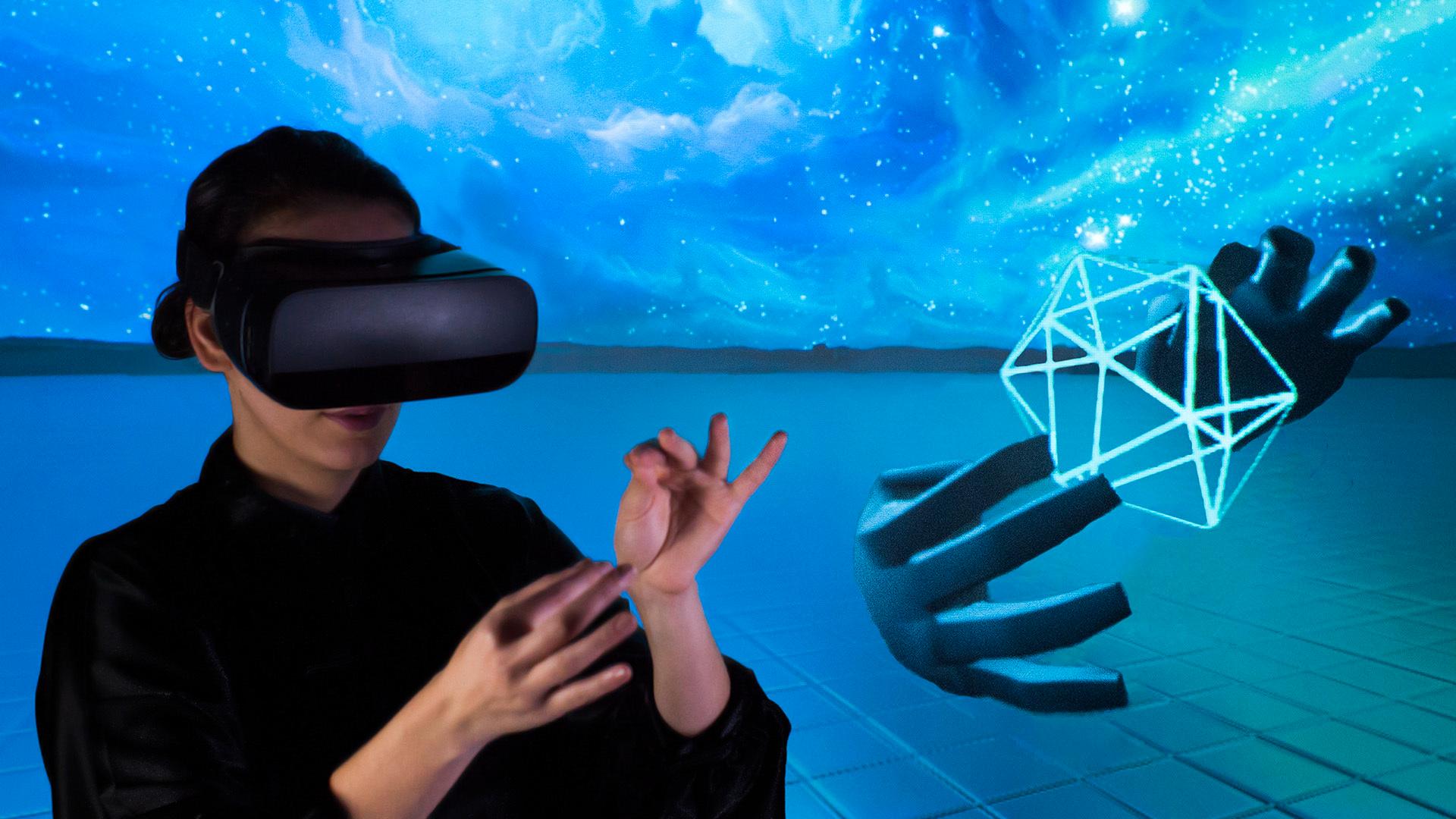 Med Leap Motion-teknologien kan du bruke hendene dine på en naturlig måte med mobile VR-briller. Dette er et urelatert illustrasjonsbilde fra Leap Motion.