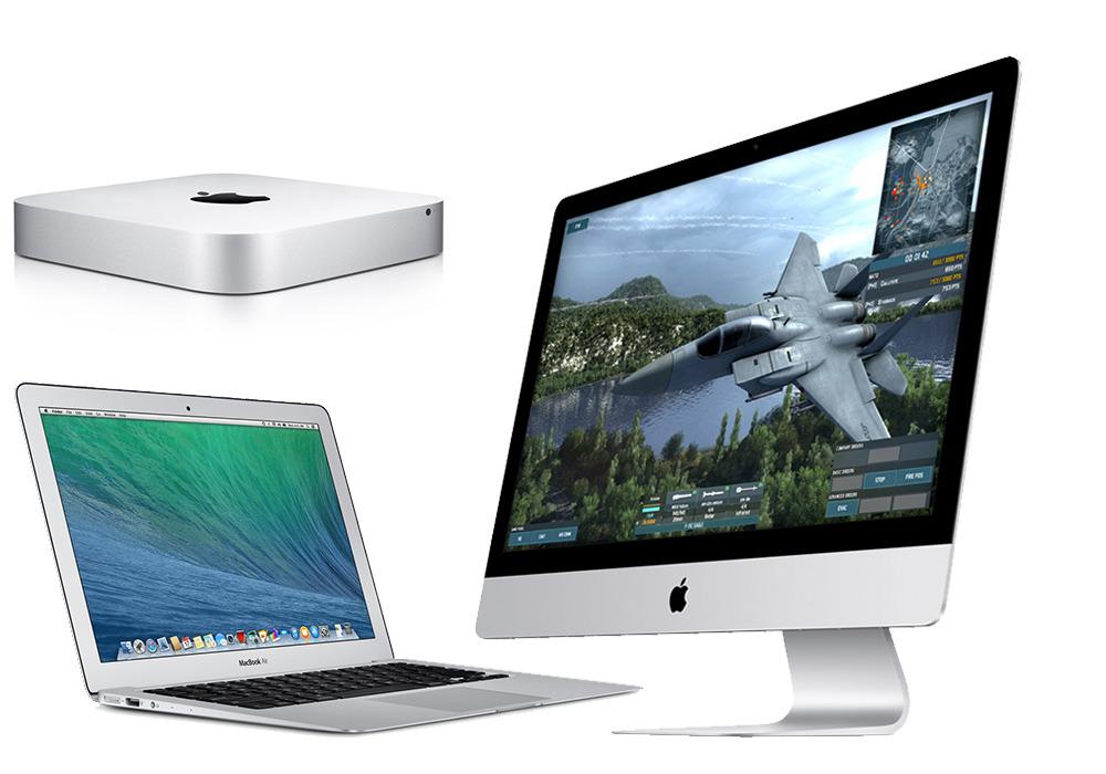 Apples Mac Mini, iMac og MacBook Air.