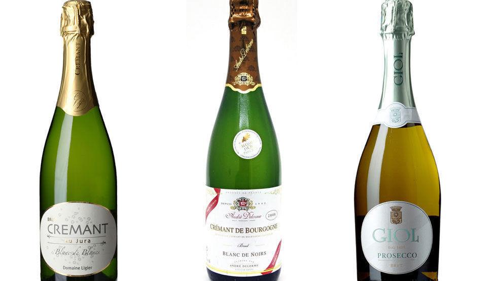 BRUSENDE VIN: Det MÅ ikke være champagne når du skal by på bobler til maifesten. Det finnes mye godt innen cremant, prosecco og andre musserende viner. Foto: Produsentene