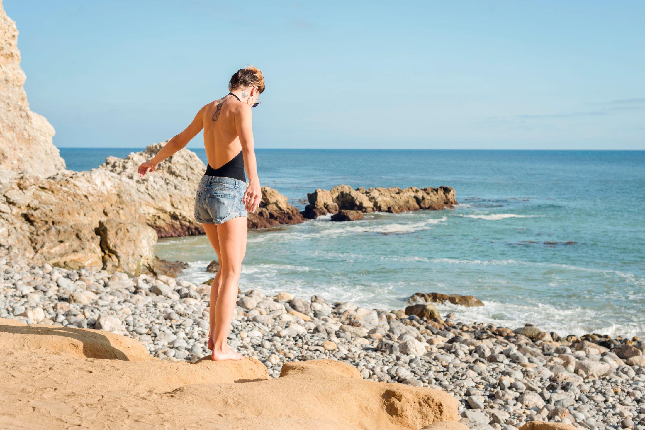 STRANDFIN: På stranda er det helt ok å bruke en liten shorts, men jeg vil ha en jeg kan vandre rundt i byen med.