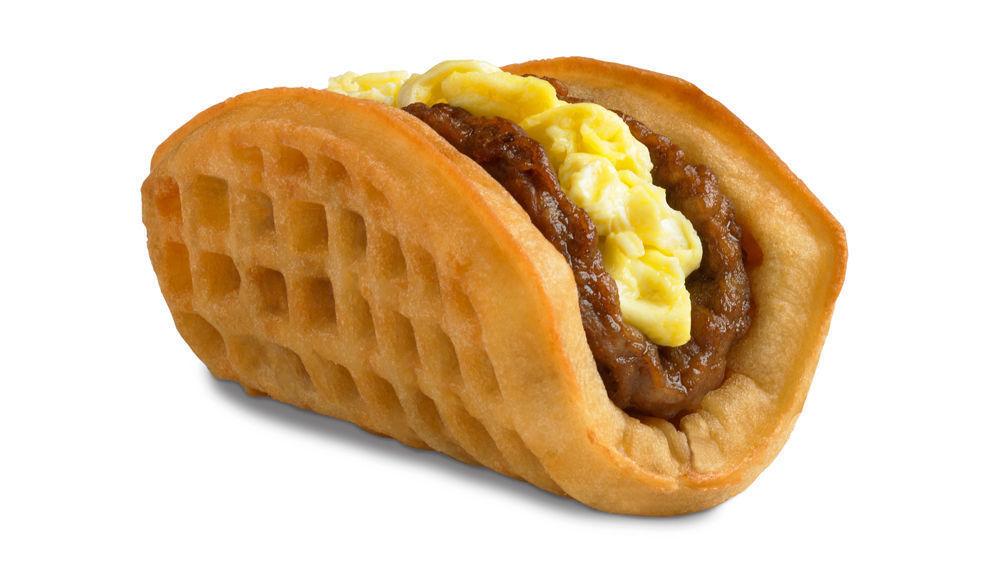 TACO+VAFFEL=SANT: Taco Bells nye oppfinnelse "Taco Waffle" tar USA med storm. Foto: Scanpix