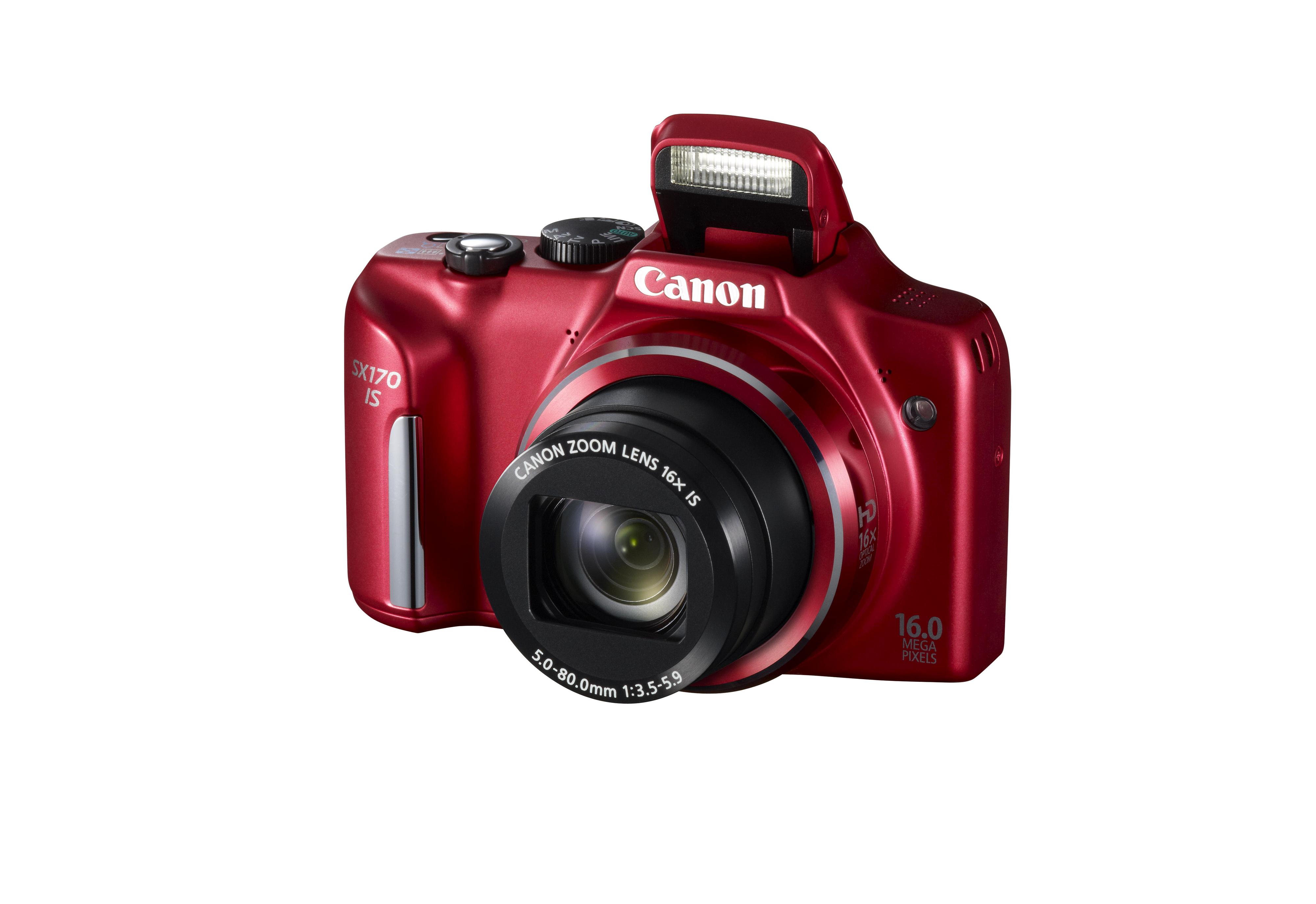 SX170 IS kommer også i rødt.Foto: Canon
