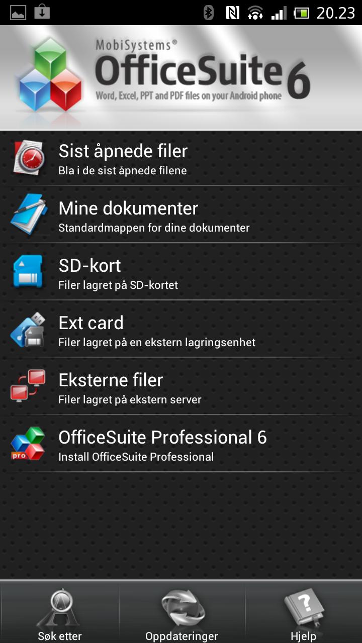 OfficeSuite 6 åpner filer i de fleste formater, men vil du redigere filene må du kjøpe Pro-versjonen.