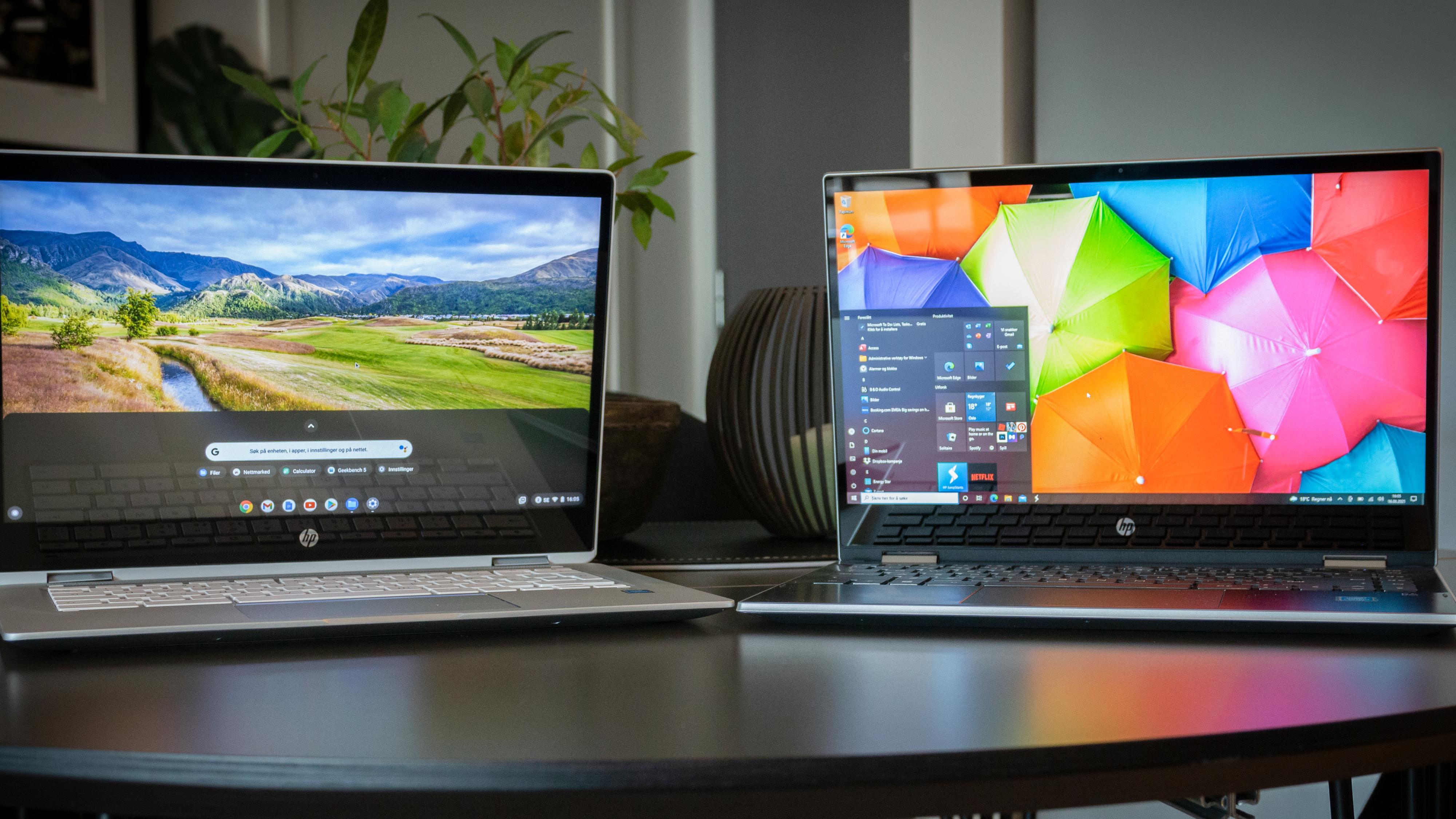 Vi setter en likt priset Chromebook og Windows-bærbar opp mot hverandre. 