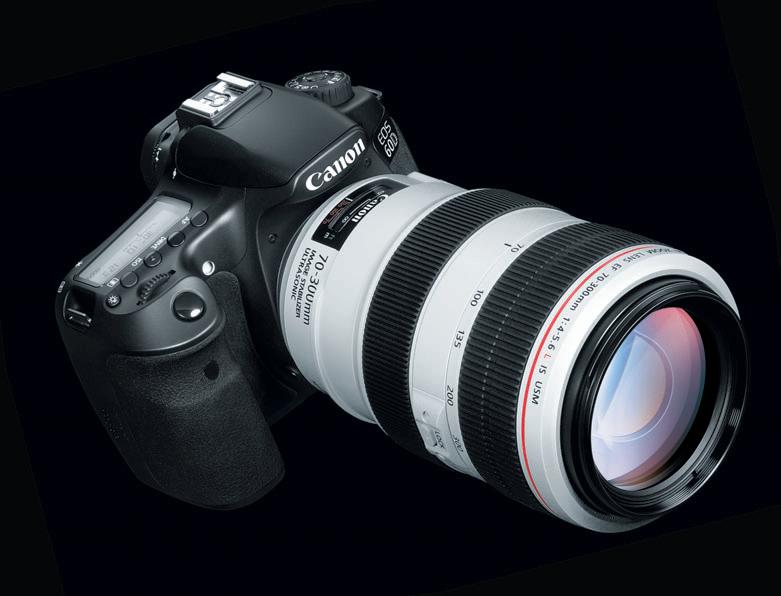 EF 70-300mm f/4-5.6L IS USM påmontert Canon EOS 60D