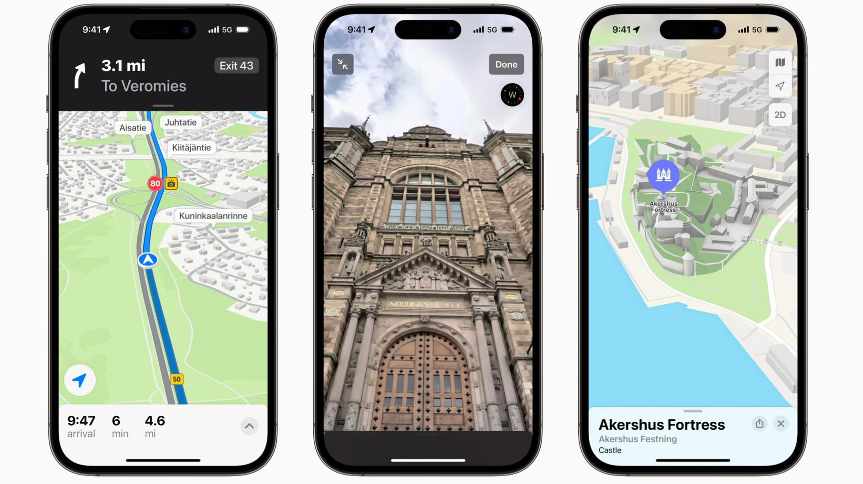 For Finland, Norge og Sverige har Apples Kart-app blitt nesten som ny.