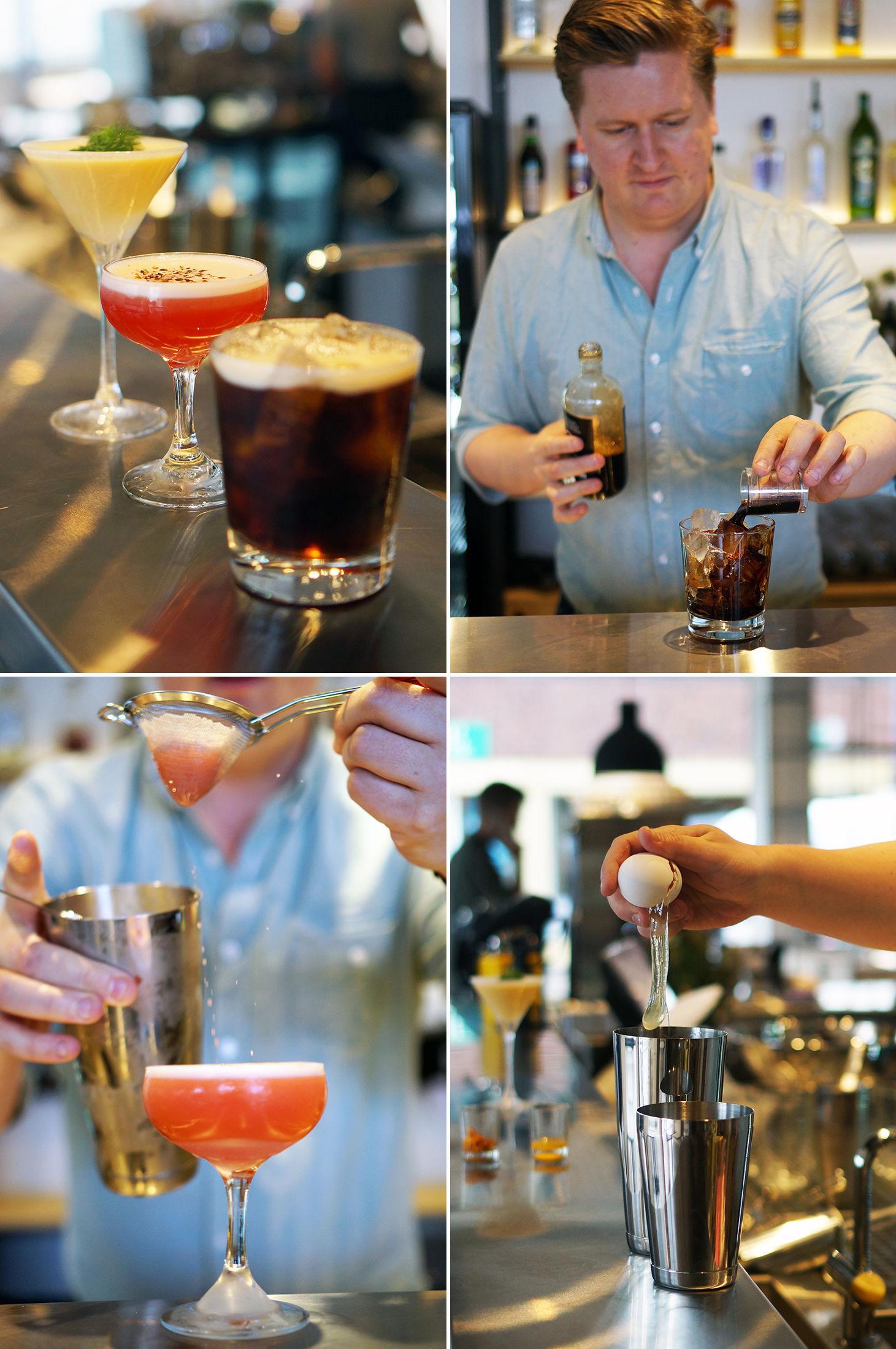 MIXOLOGY: Bartender Jesper Høst har laget tre spennende drinker for Godt. Oppskriftene finner du nederst i saken. Foto: Maria Tveiten Helgeby/VG