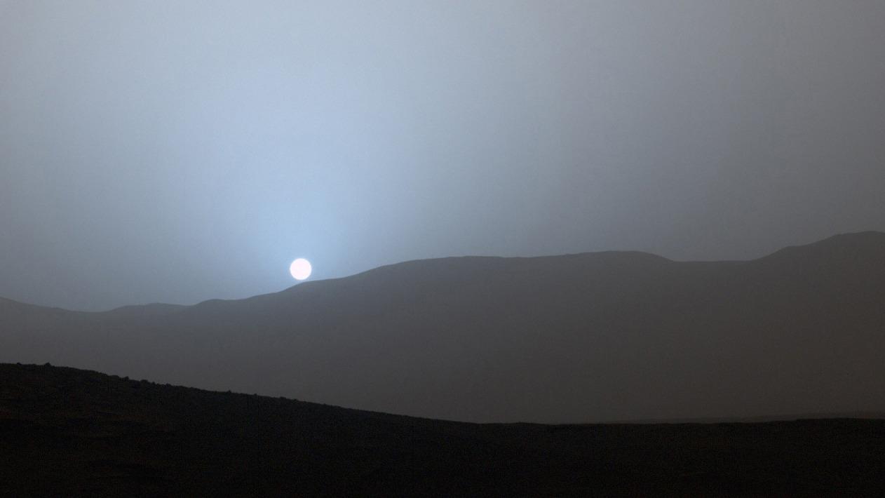 Slik ser solnedgangen ut på Mars