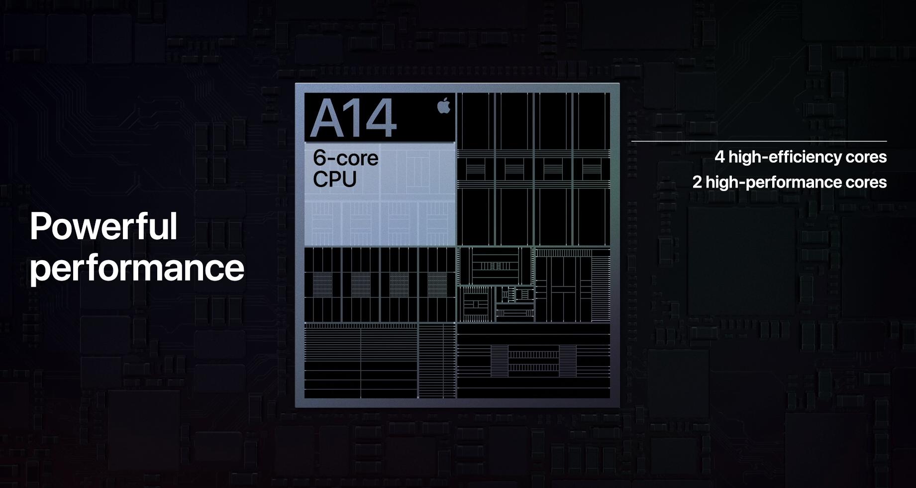 A14-prosessoren er laget på en svært avansert 5 nm-prosess. 