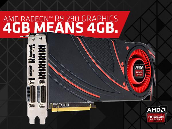AMDs kort lar deg utnytte alle fire gigabytene uten problemer, minner selskapet om i anledning Nvidias lille GTX 970-brøler. Foto: AMD