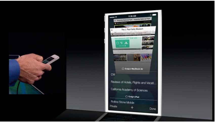 Helt i bunnen av fanene i Safari finner du iCloud-fanene fra dine andre Apple-enheter.Foto: Apple