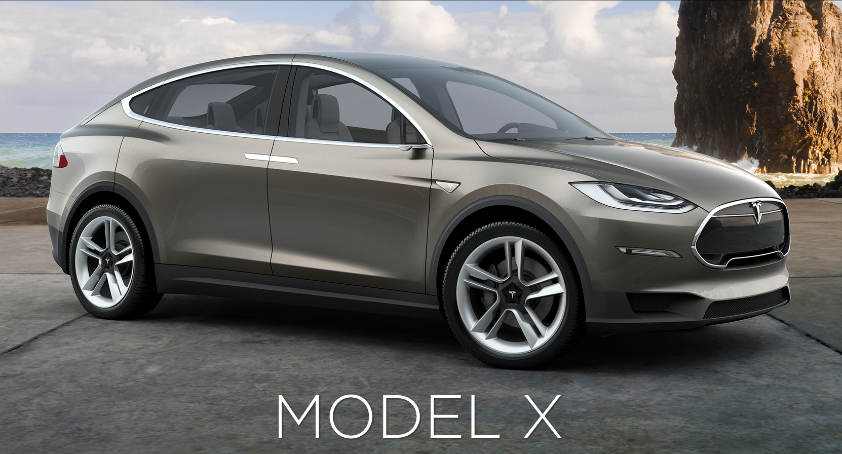 Model X, slik den akkurat nå fremstår på Teslas hjemmesider. Foto: Tesla