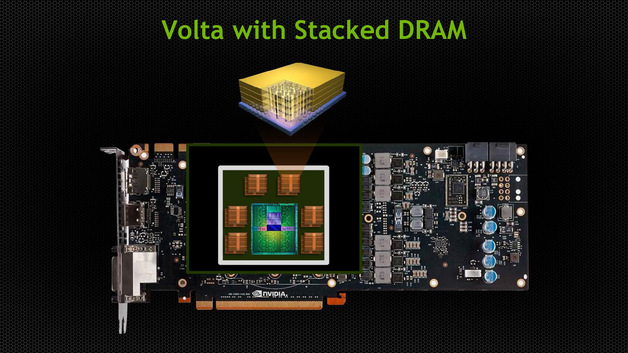 Volta-arkitekturen vil stable grafikkminne i samme brikke som prosessorkjernen.Foto: Nvidia