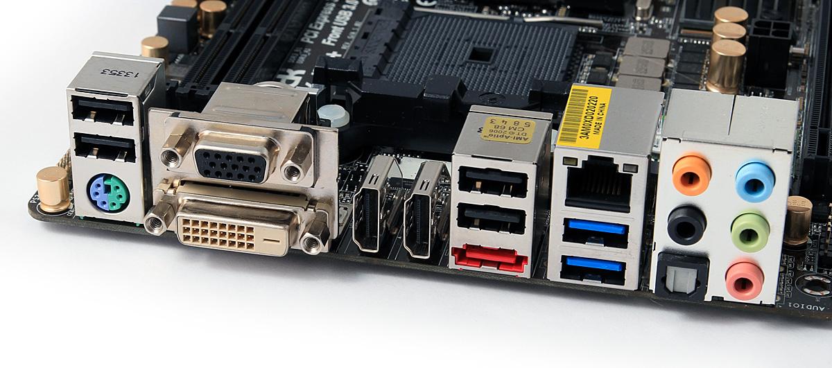 Til tross for sin kompakte størrelse har ASRock FM2A88X-ITX+ de fleste tilkoblingsmulighetene du kan trenge.