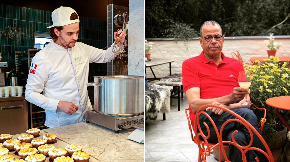Younes El-Khomri (til venstre) har åpnet konditoriet Mendel’s. Han ble inspirert av faren sin, Moussa (til høyre), som eide sin egen restaurant og var «rettferdig og omsorgsfull», ifølge Younes.