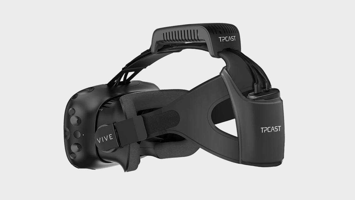 Det finnes flere alternativer for trådløs VR. Dette er TPCast, som ble kunngjort i fjor.