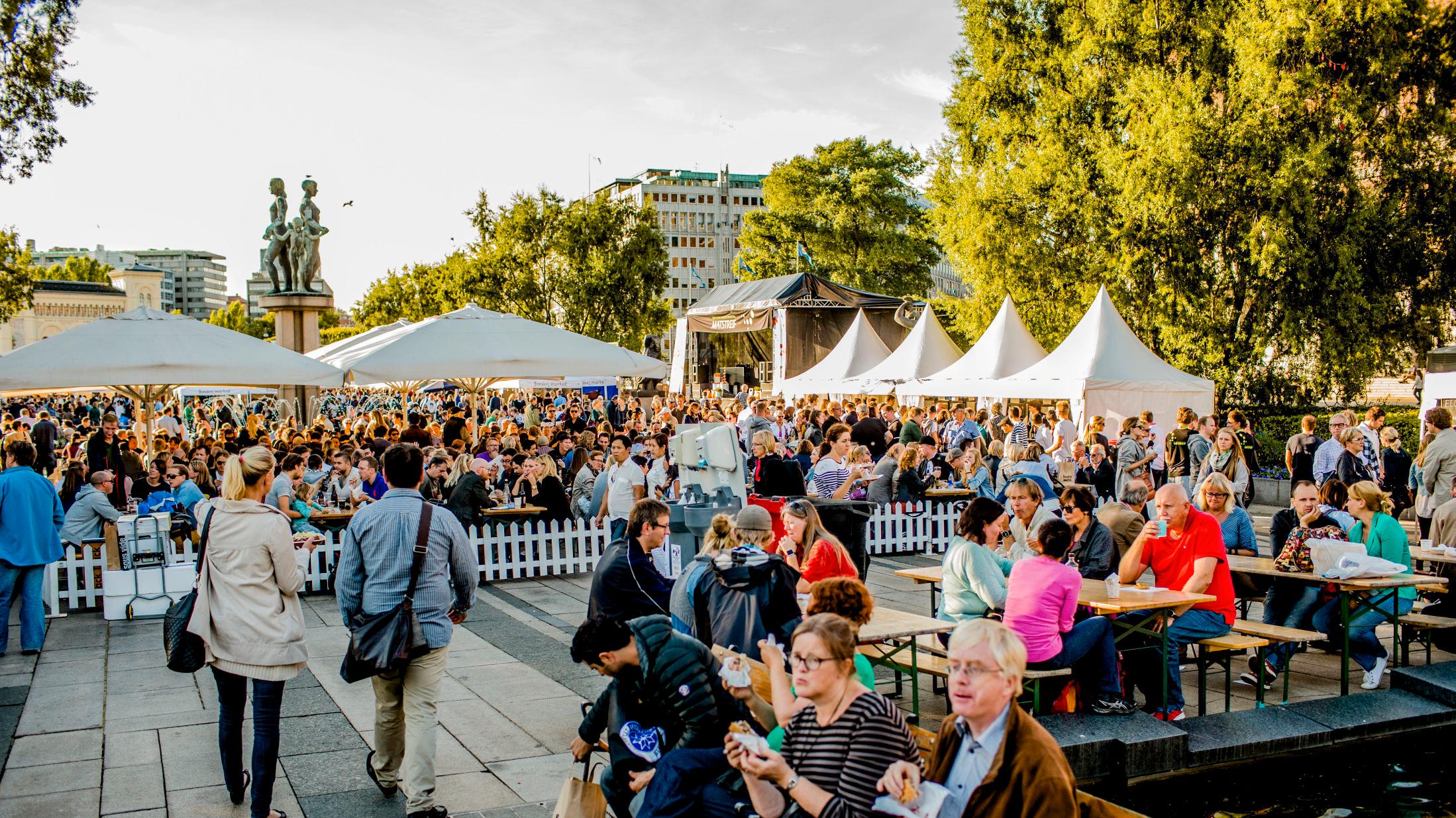 POPULÆRT: Festivalen i hovedstaden tiltrekker seg mange besøkende. Her fra tidligere Matstreif. Foto: Stian Lysberg Solum / NTB scanpix