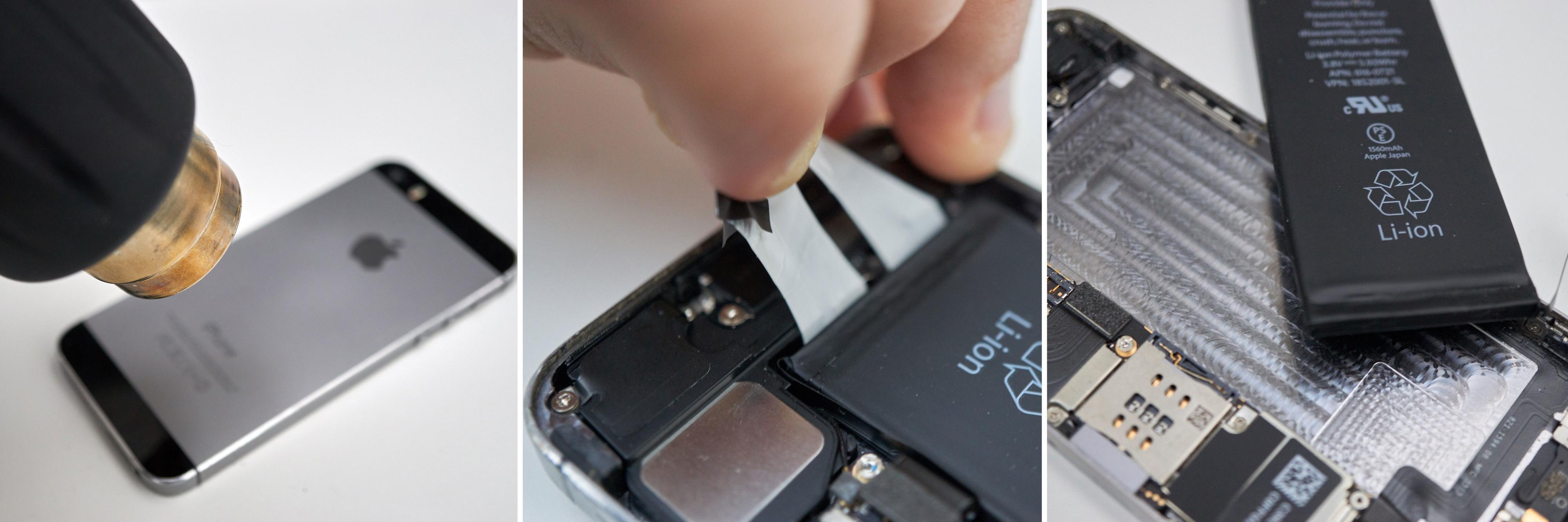 Litt oppvarming og fingernemhet gjør fjerning av batteriet til en smal sak.