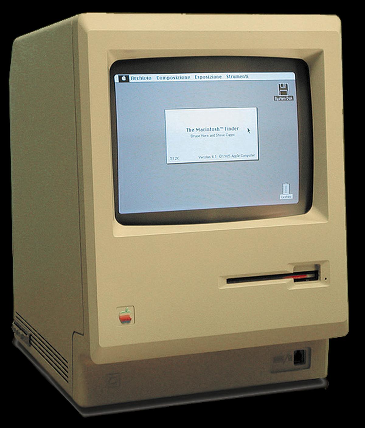 Macintosh 128k fra 1984.Foto: Wikipedia Commons