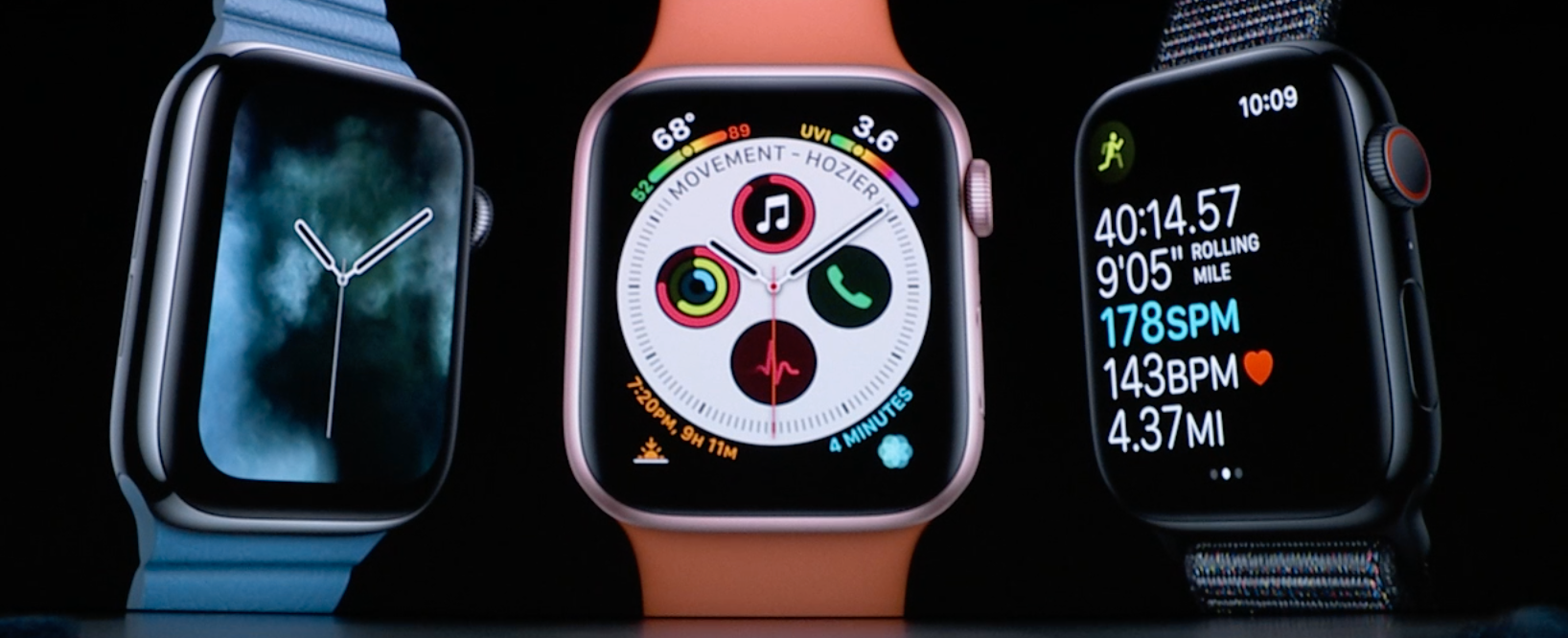 Noen av de nye Apple Watch-komplikasjonene.
