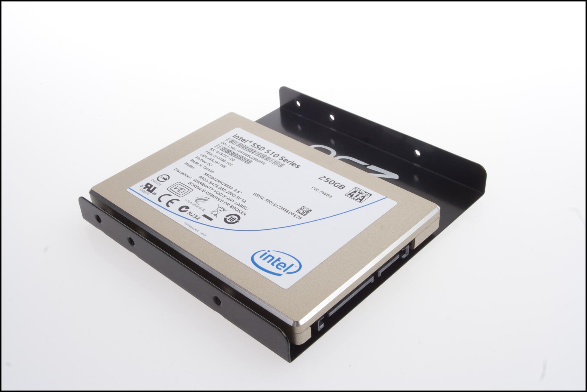 SSD-er må ofte monteres i egne rammer...