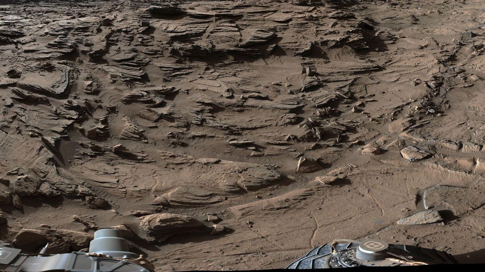 Her er Mars-kjøretøyet i ferd med å krysse sitt vanskeligste terreng hittil