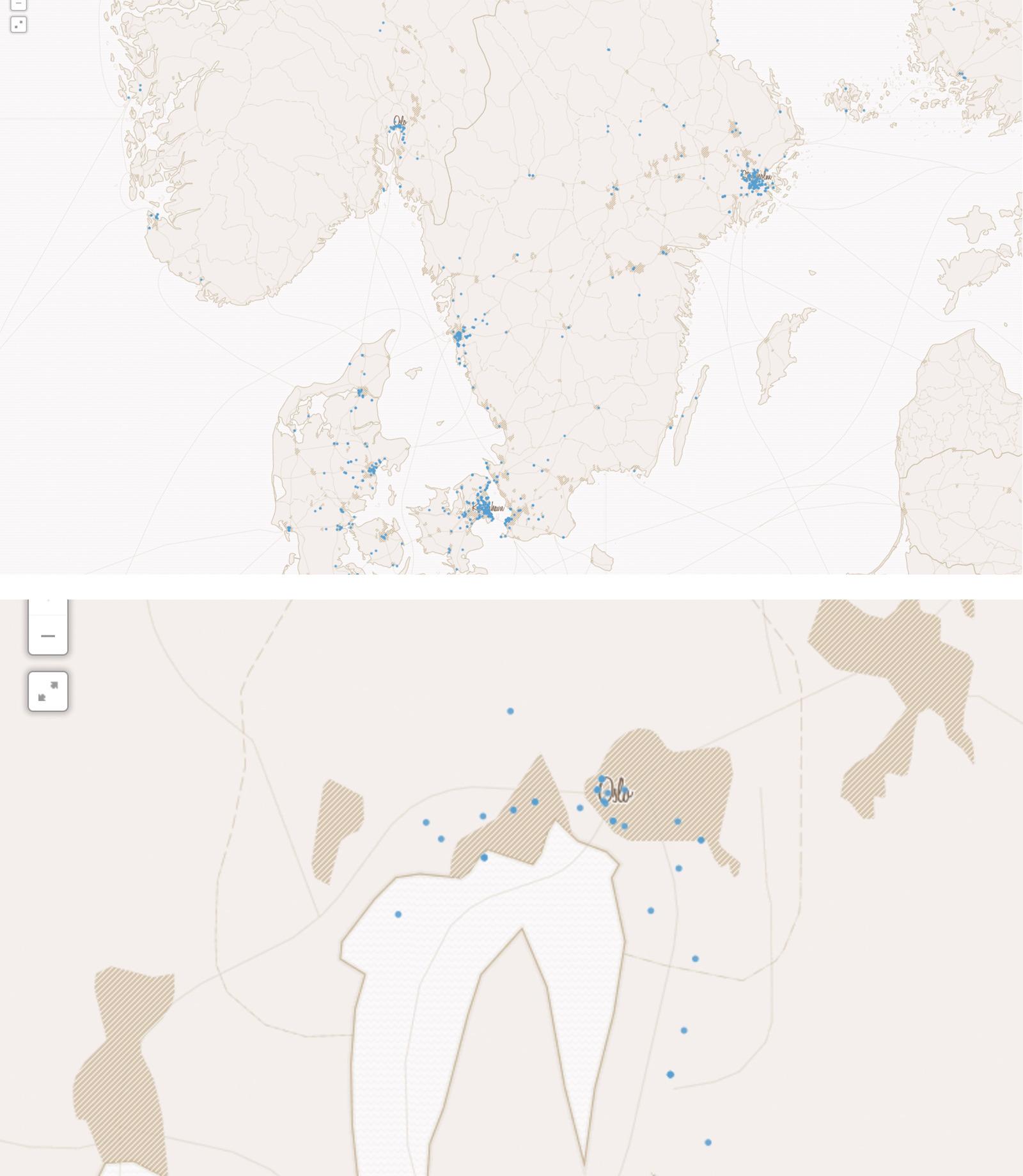 Tile har et kart på hjemmesiden, som viser aktive Tile-brukere verden over. I Norge og Oslo er det litt skralt med brikker så langt. Foto: Torstein Norum Bugge, Tek.no