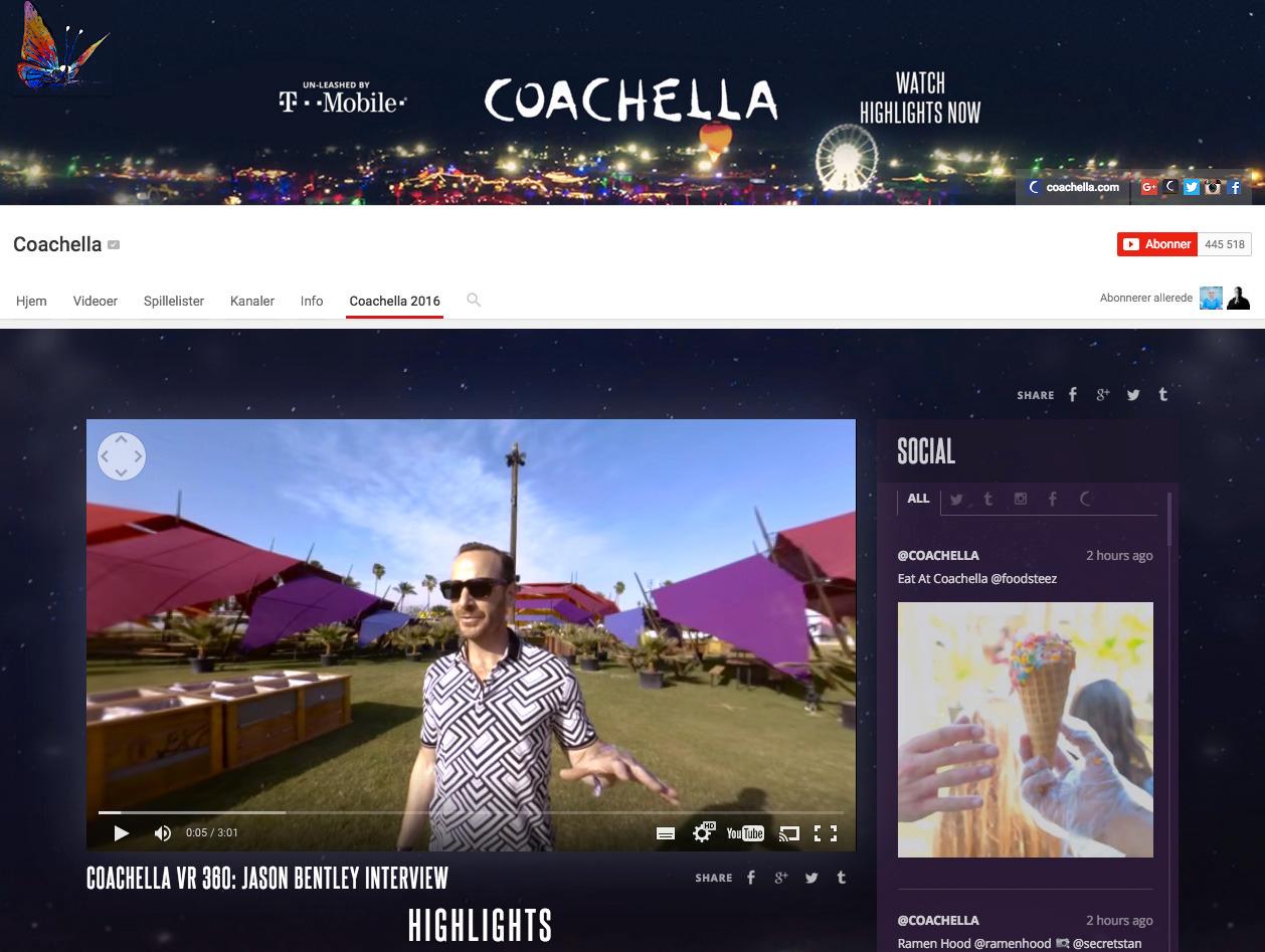 Musikkfestivalen Coachella vil direktesende enkelte konserter i 360-graders VR.