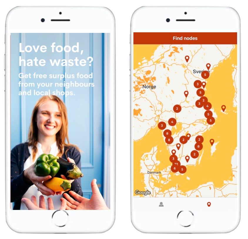 Olio och Local Food App – två internationella appar som etablerat sig i Sverige. 