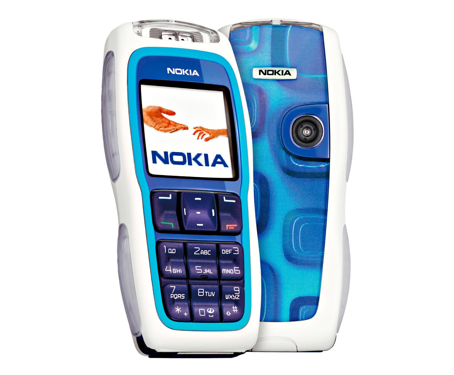 Med haugevis av LED-lys langs kantene kunne du «tegne» meldinger i luften med Nokia 3220. Funksjonen tok aldri av.Foto: Nokia