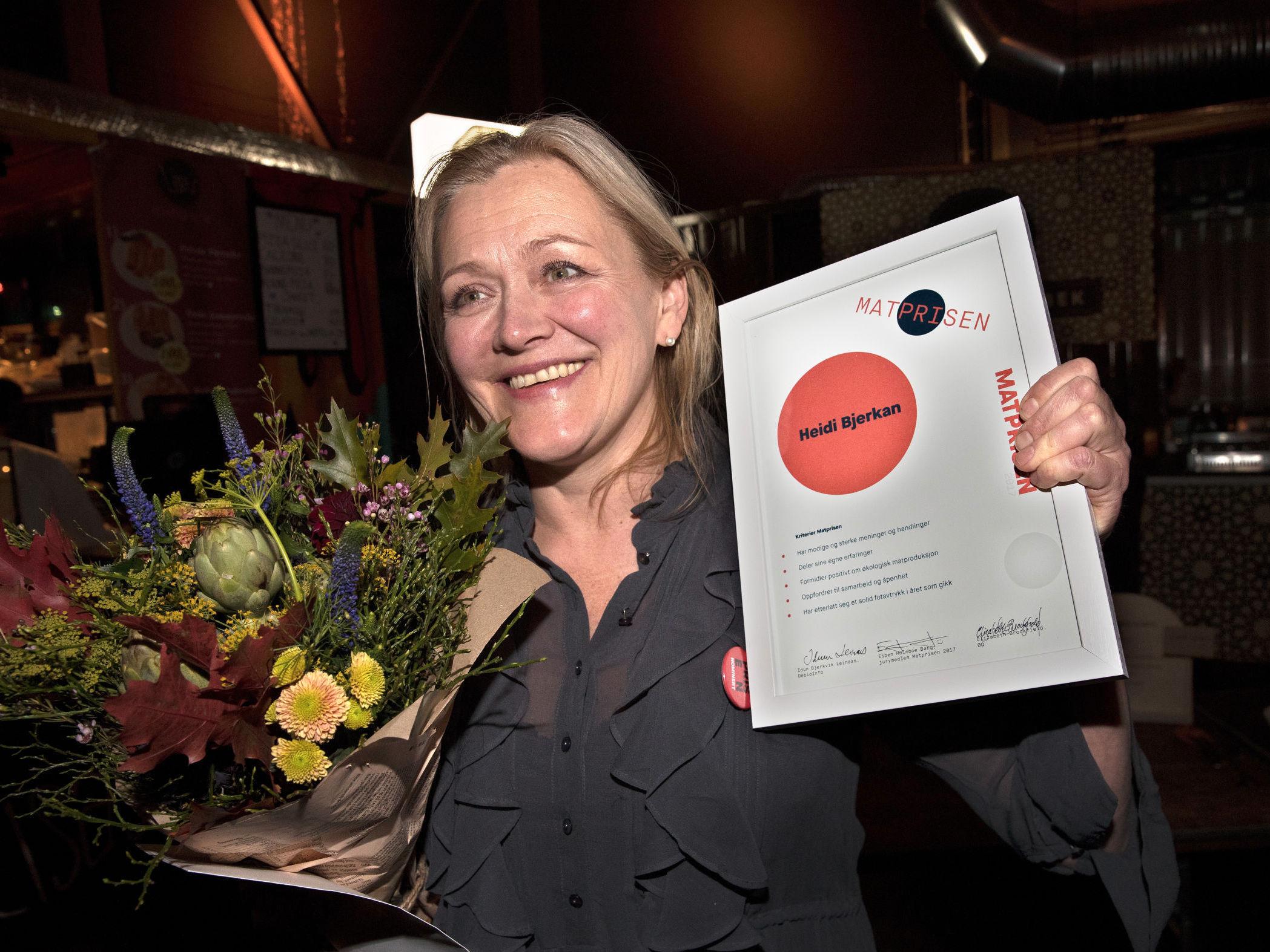 VUNNET FØR: I fjor vant Heidi Bjerkan Matprisen. Maaemo-sjef Esben Holmboe Bang omtalte henne da som en av kokkene han ser mest opp til. Foto: Hallgeir Vågenes/VG