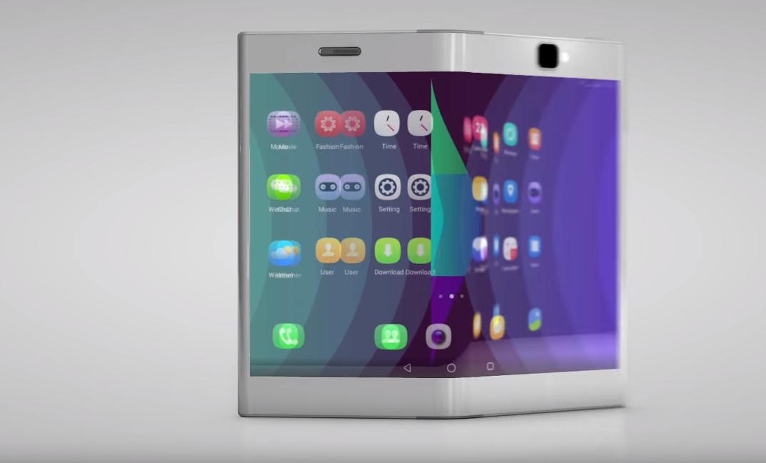 Lenovo viste også frem et nettbrett som kan foldes sammen til en mobil.
