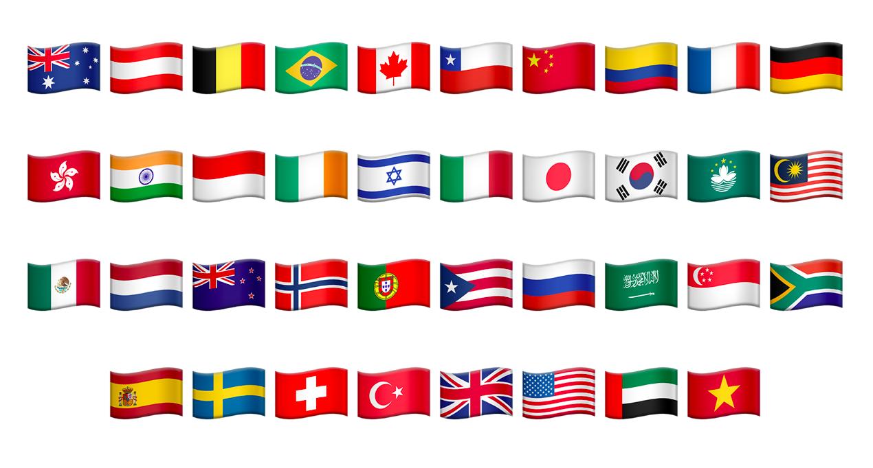 De 27 nye Unicode-flaggene. (Foto: Unicode)