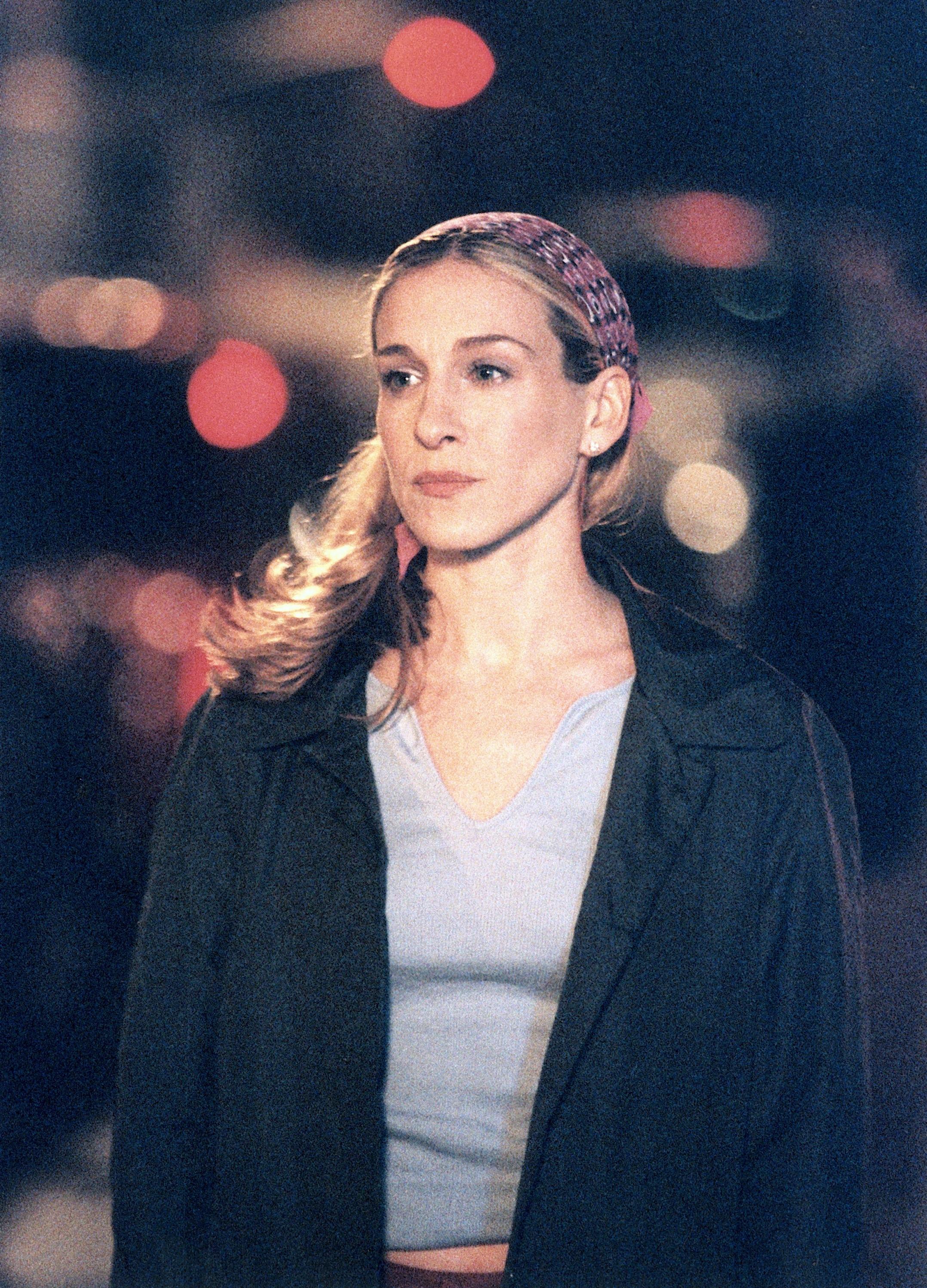Sarah Jessica Parker i rollen som Carrie Bradshaw på slutten av 90-tallet. 