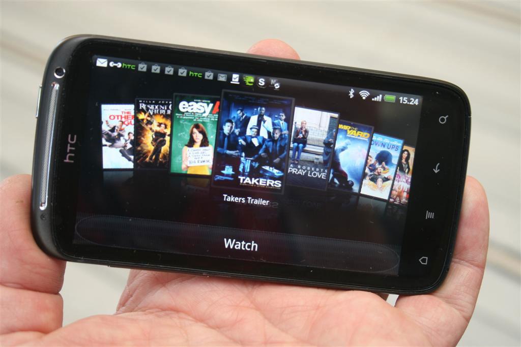 Fra HTC Watch kan du streame filmer og TV-serier til HTC Sensation.