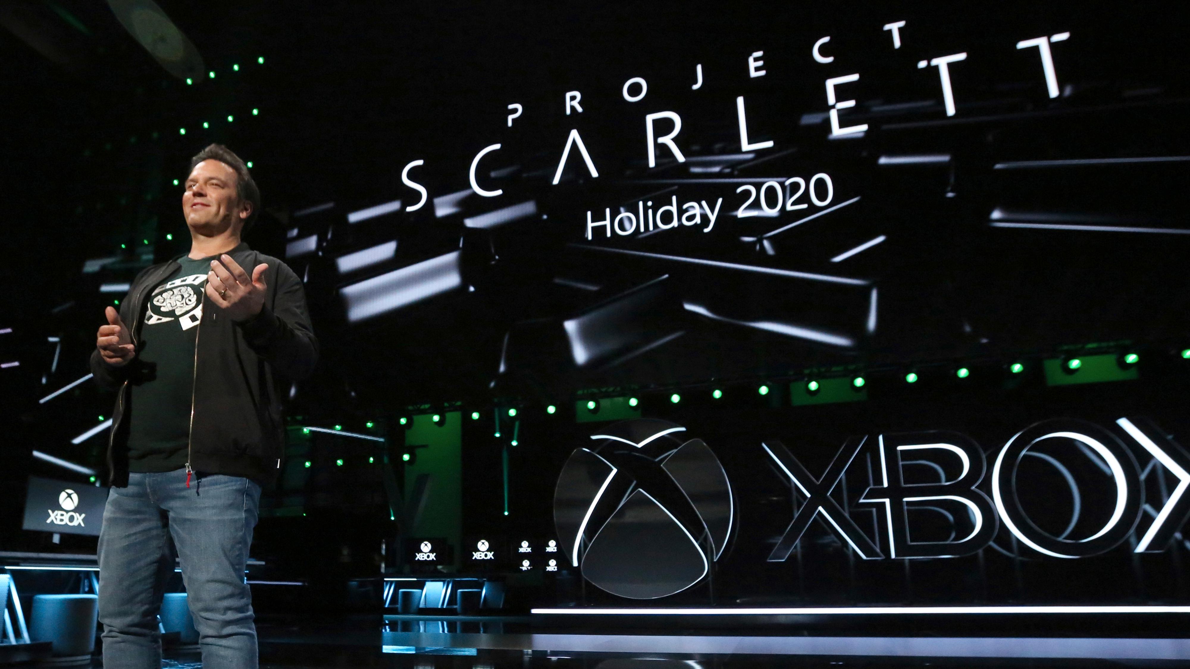 Xbox-sjef Phil Spencer under presentasjonen av Project Scarlett på årets E3-messe.