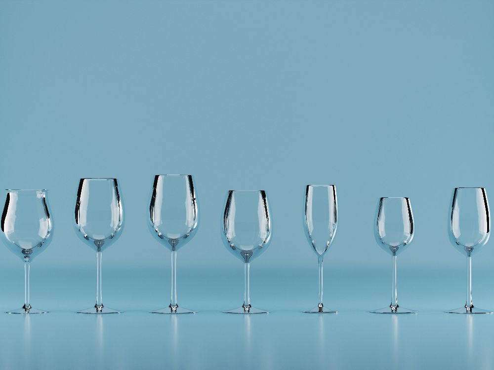 Olika glas ger olika upplevelser av vinet.
