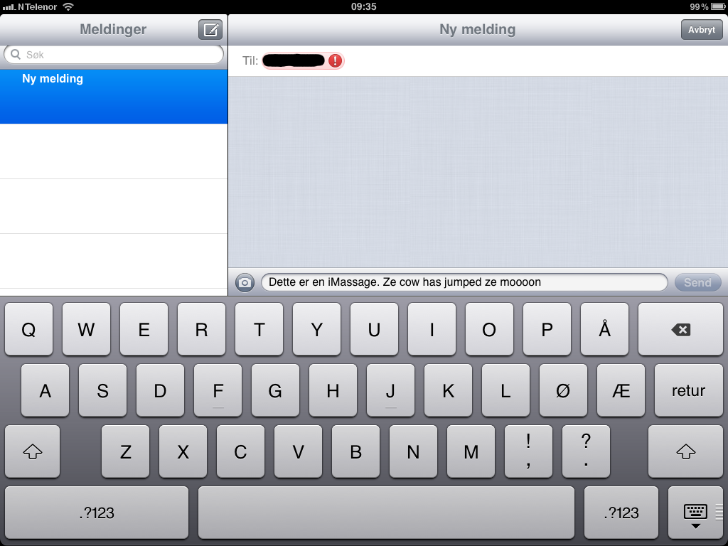iMessage er tekstmeldinger over datatrafikk som bare kan veksles mellom iOS 5-enheter.