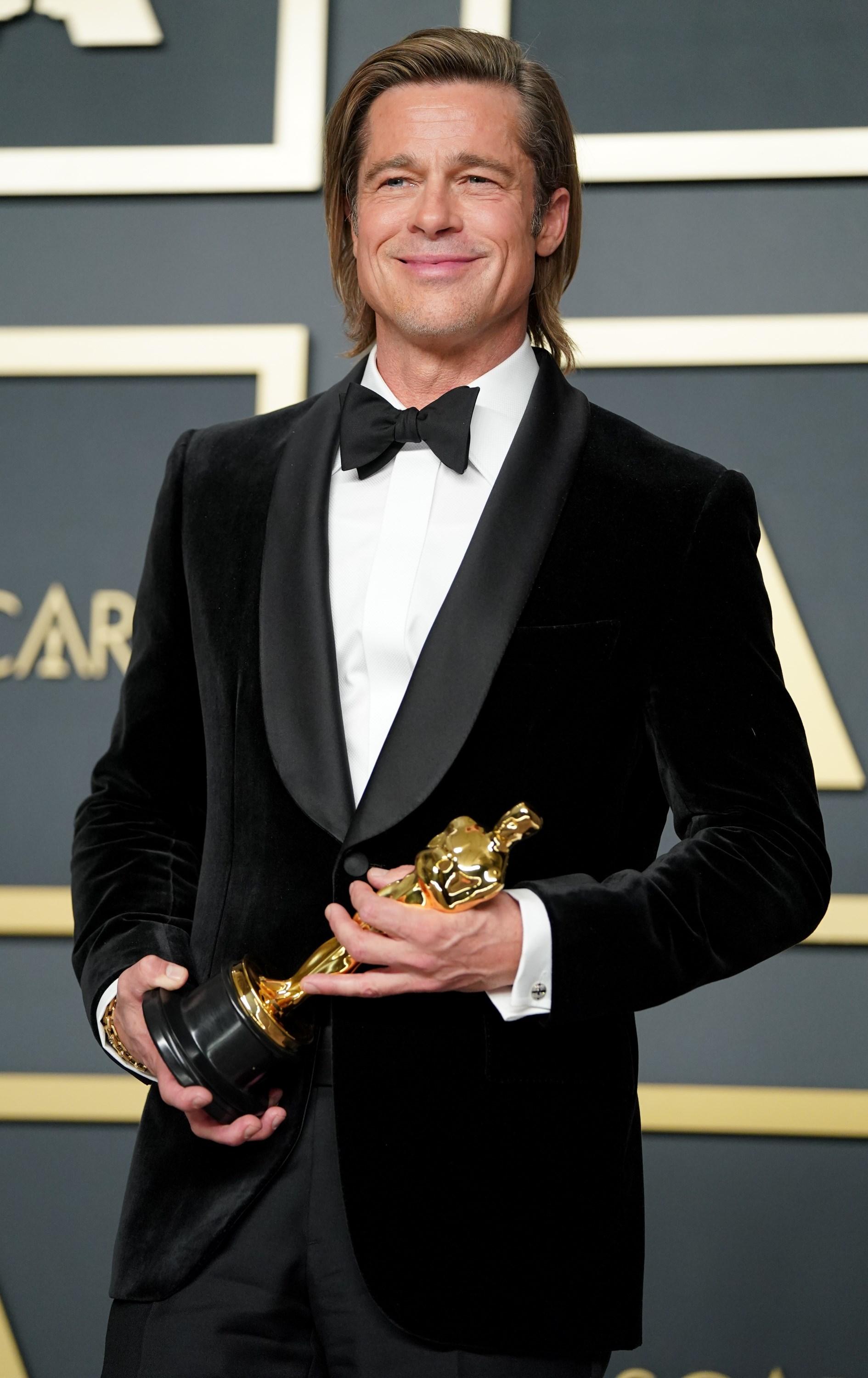 OSCARVINNER: Brad Pitt vant Oscar for sin rolle i filmen «Once Upon a Time ... in Hollywood» i 2020. 