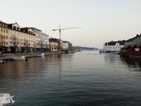 Havnebassenget i Arendal med 1x zoom.