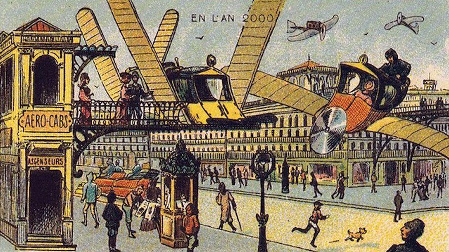 DRØMMER FORTSATT: Flyvende biler var noe man drømte om i 1899 og er noe vi drømmer om fortsatt.Foto: Wikimedia Commons