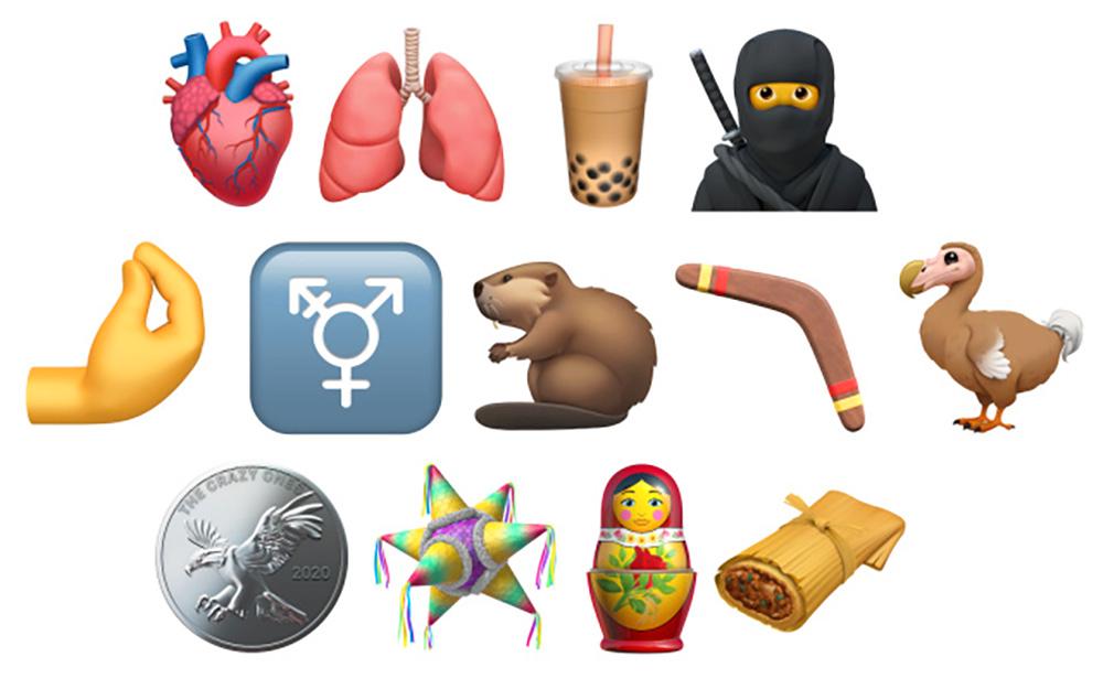 Slik skal noen av de nye Unicode-emojiene se ut for iPhone-brukere etter iOS 14-oppdateringen.
